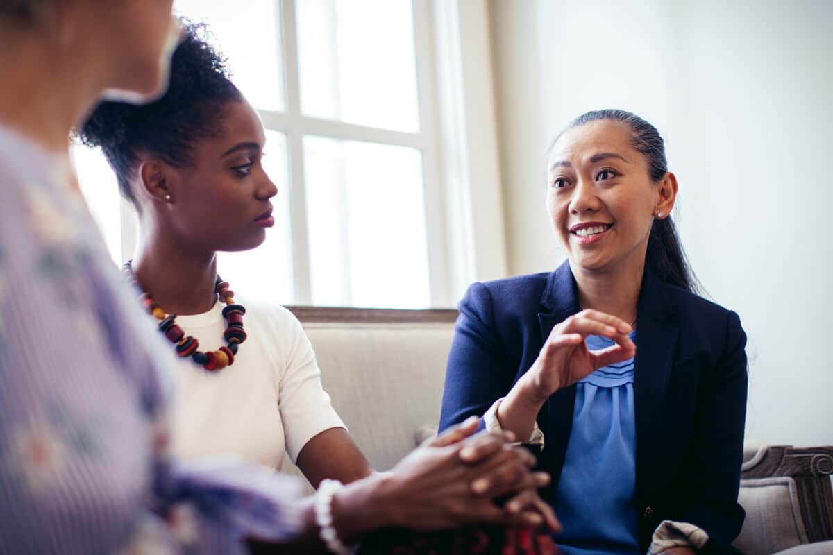 Women of colour in meeting