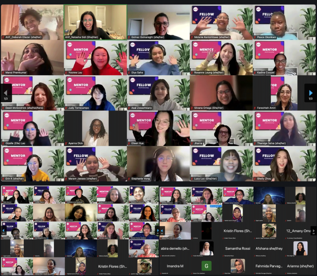 Screenshot of the Fellowship Circle cohort on Zoom